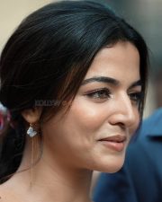 Engaging Actress Wamiqa Gabbi in a White Floral Saree Photos 03