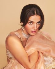 Graceful Actress Wamiqa Gabbi in a Blush Pink Floral Embroidered Lehenga Photos 04