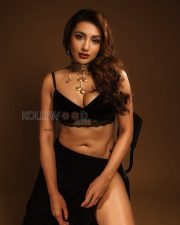 Hot Tejaswi Madivada Cleavage in a Black Lace Bralette and High Slit Skirt Photos 02 Hot Tejaswi Madivada Cleavage in a Black Lace Bralette and High Slit Skirt Photos 02