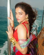 Hot Wamiqa Gabbi in a Red Swimsuit Bikini for Travel Leisure Magazine Photos 02