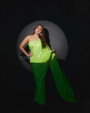Kakuda Actress Sonakshi Sinha Green Photoshoot Stills 04