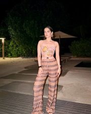 Luminous Actress Manushi Chhillar in a Yellow Cutout Swimsuit Photos 04