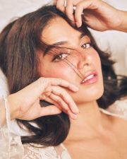 Radiant Actress Wamiqa Gabbi in a white lace crop top photos 04