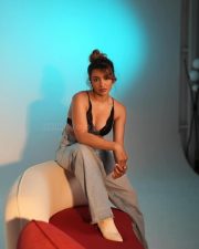 Reality Ranis of the Jungle Tejaswi Madivada in a Black Lace Triangle Bralette and High Waisted Denim Shorts Photos 05