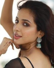 Riya Suman Seductive Black Saree Photos 03