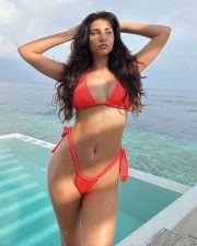 Sensuous Radhika Seth in a Red Two Piece Bikini Pictures 02