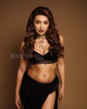 Smoldering Tejaswi Madivada Cleavage in a Black Bralette and Velvet Draped Skirt Photos 04 Smoldering Tejaswi Madivada Cleavage in a Black Bralette and Velvet Draped Skirt Photos 04