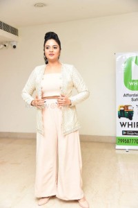 Stylish Sree Mukhi at Taxi Services Launch Event Stills 06