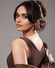 Tehran Actress Manushi Chhillar in a Ribbed Chocolate Martini Sleeveless Tank Top with a Mocha Jacket Pictures 02