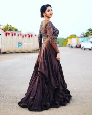 Telugu Actress Pavani Reddy in Long Black Dress Photos 02