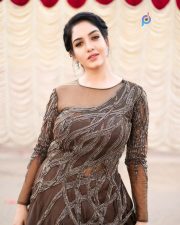 Telugu Actress Pavani Reddy in Long Black Dress Photos 03