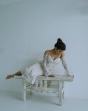 Tempting Wamiqa Gabbi in a White Lace Off Shoulder Deep V Neckline Gown Photos 04