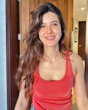 Vrushabha Actress Shanaya Kapoor in Red Noodle Top Photos 01 Vrushabha Actress Shanaya Kapoor in Red Noodle Top Photos 01