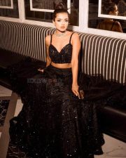 Actress Ashna Zaveri in a Black Glittering Dress Photos 01