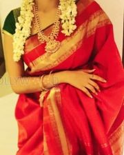 Actress Janani Iyer Wedding Saree Photos