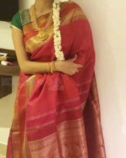 Actress Janani Iyer Wedding Saree Photos