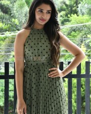 Actress Krithi Shetty at The Warrior Movie Interview Pictures 14