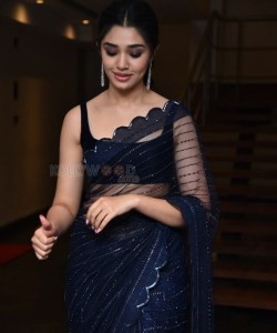 Actress Krithi Shetty in a Transparent Black Saree at at Macherla Niyojakavargam Pre Release Event Photos 01 Actress Krithi Shetty in a Transparent Black Saree at at Macherla Niyojakavargam Pre Release Event Photos 01