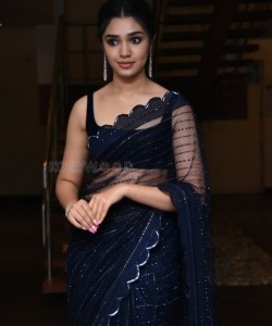 Actress Krithi Shetty in a Transparent Black Saree at at Macherla Niyojakavargam Pre Release Event Photos 03 Actress Krithi Shetty in a Transparent Black Saree at at Macherla Niyojakavargam Pre Release Event Photos 03