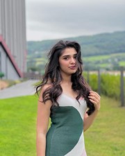Beautiful Krithi Shetty in a Contrasting Knit Slit Cami Dress Photos 03