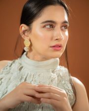 Beautiful Sanjeeda Shaikh in a Halter Neck Green Dress Pictures 04