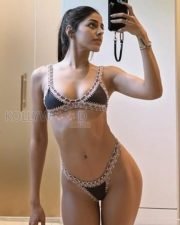 Bold Alaya F in a Two Piece Mini Bikini Bathroom Selfie Photos 01