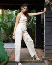 Classy Krithi Shetty in a Sleeveless Cropped Tank Top with a High Waisted Trousers Photo 01