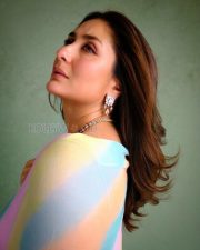 Elegant Actress Kareena Kapoor in a Pastel Rainbow Ombre Organza Saree Diamond Necklace Photos 04 Elegant Actress Kareena Kapoor in a Pastel Rainbow Ombre Organza Saree Diamond Necklace Photos 04