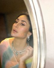 Elegant Actress Kareena Kapoor in a Pastel Rainbow Ombre Organza Saree Diamond Necklace Photos 06 Elegant Actress Kareena Kapoor in a Pastel Rainbow Ombre Organza Saree Diamond Necklace Photos 06