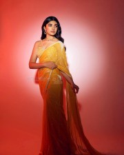 Glam Krithi Shetty in Saree Photoshoot Pictures 05