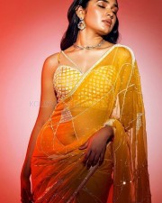 Glam Krithi Shetty in Saree Photoshoot Pictures 10