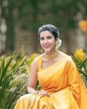 Gorgeous Priya Anand in a Yellow Saree Photos 01