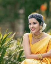 Gorgeous Priya Anand in a Yellow Saree Photos 02