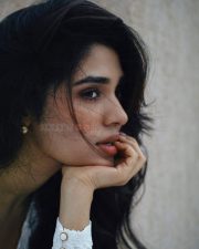 Hot Krithi Shetty in a Floral White Lace Mini Dress Photos 05