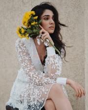 Hot Krithi Shetty in a Floral White Lace Mini Dress Photos 08