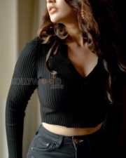 Hot and Sexy Priyanka Jawalkar Cleavage in Black Photos 05