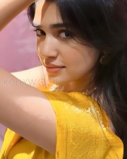 Krithi Shetty Cute in Yellow Photos 02