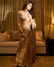 Mesmerizing Krithi Shetty in a Golden Saree with a Designer Saree Photos 05 Mesmerizing Krithi Shetty in a Golden Saree with a Designer Saree Photos 05
