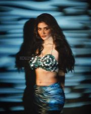 Mysterious Priyanka Jawalkar in a Shiny Metallic Metallic Outfit with a Bustier Top and High Waisted Skirt Photos 01