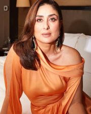 Radiant Kareena Kapoor in an Orange Satin Gown Photos 02