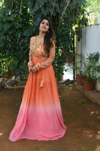 Salaga actress Sanjana Anand at Kiran Abbavaram New Movie Opening Photos 07