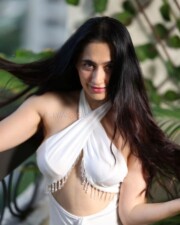 Sanjeeda Shaikh Bold White Dress Pictures 02