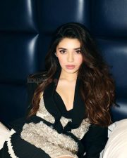 Sophisticated Krithi Shetty in a Monochrome Black Blazer Style Mini Dress Pictures 01