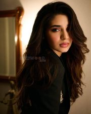 Sophisticated Krithi Shetty in a Monochrome Black Blazer Style Mini Dress Pictures 04