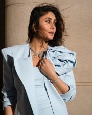Stunning Kareena Kapoor in a Powder Blue Gown and Blazer Photos 02 Stunning Kareena Kapoor in a Powder Blue Gown and Blazer Photos 02