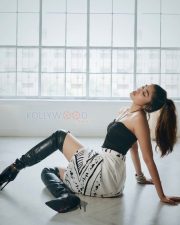 Stunning Krithi Shetty in a Black Strapless Tube Top and Skirt Pictures 01