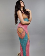 Stunning Krithi Shetty in a Colourful Mermaid Dress Pictures 02