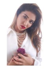 Stunning Priyanka Jawalkar in a White and Red Dress Pictures 02