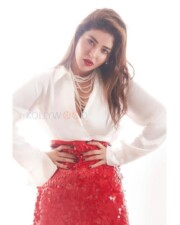 Stunning Priyanka Jawalkar in a White and Red Dress Pictures 06