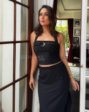 Stylish Diva Kareena Kapoor in a Black Halter Neck Top with a Black Midi Skirt Photos 01